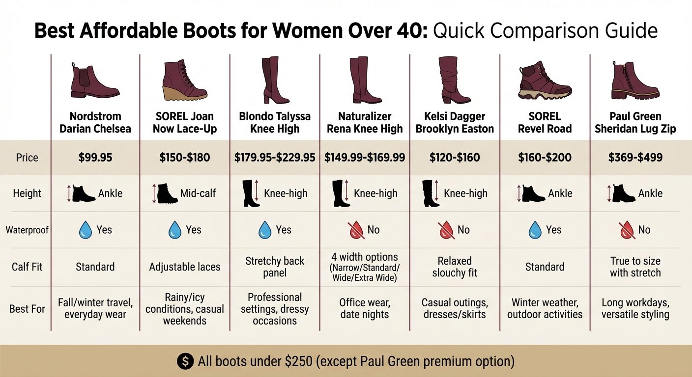 Best Affordable Boots for Women Over 40: Quick Comparison Guide 2025