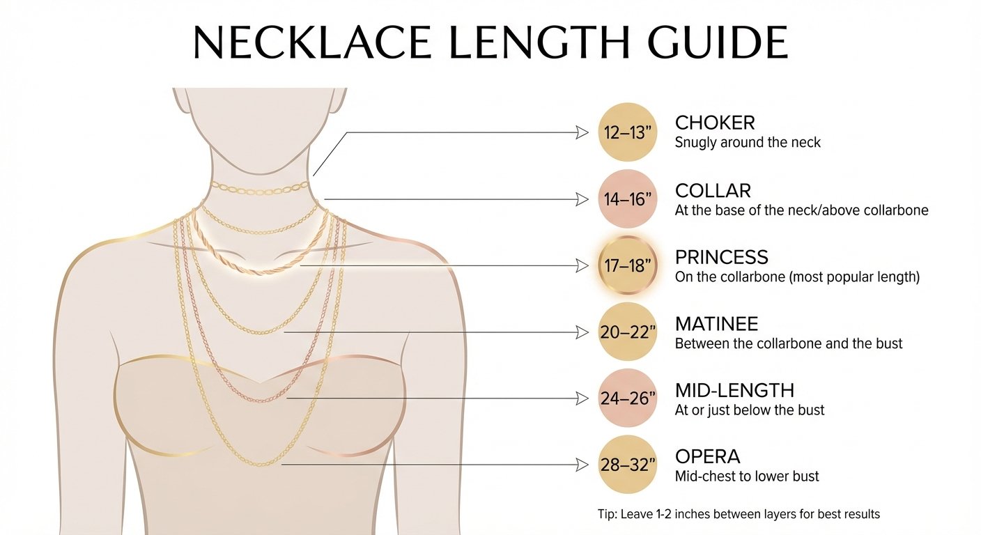Necklace Length Guide: From Choker to Opera Style