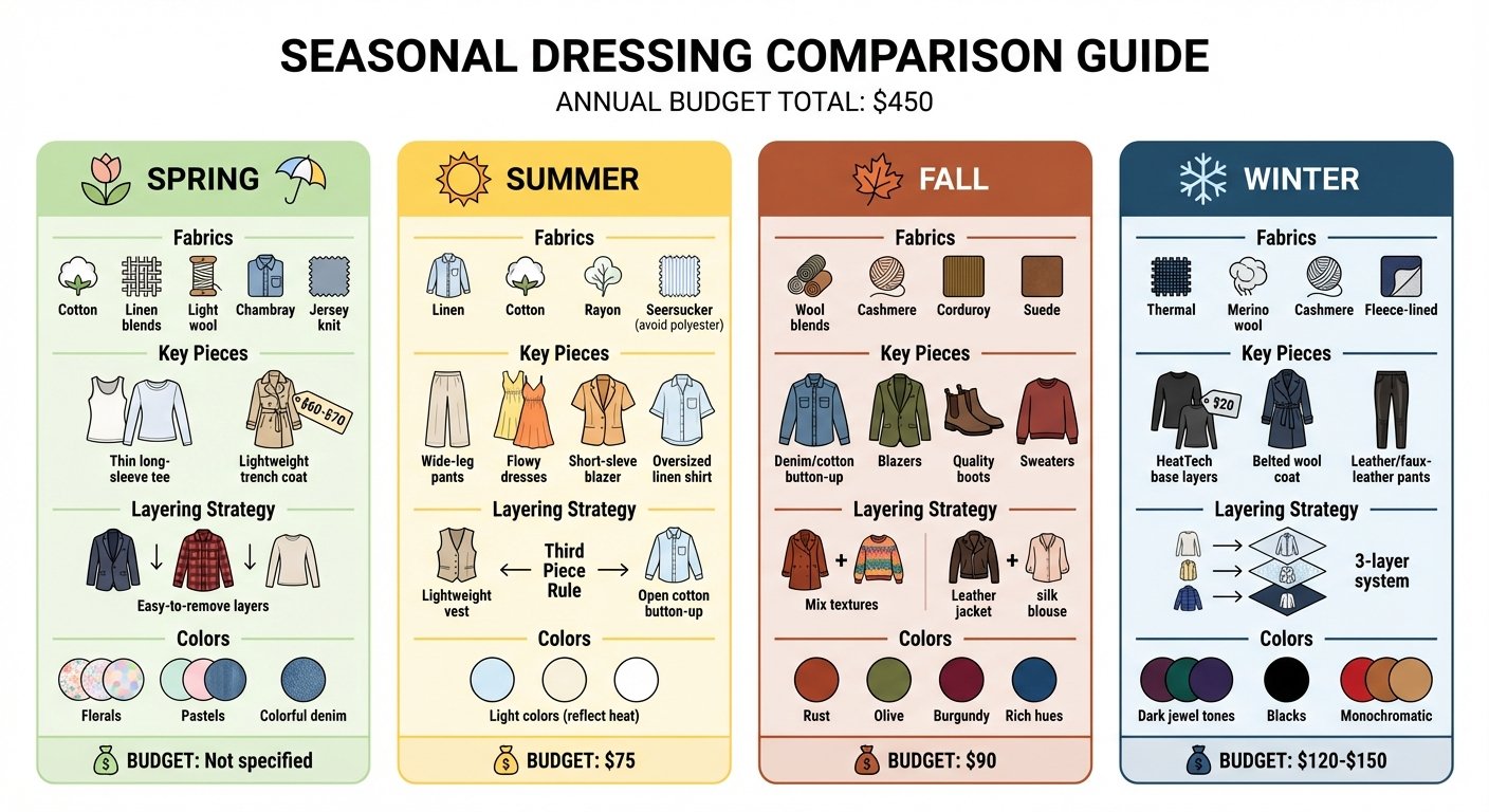 Seasonal Comfort Dressing Guide: Fabrics, Layers & Budget by Season