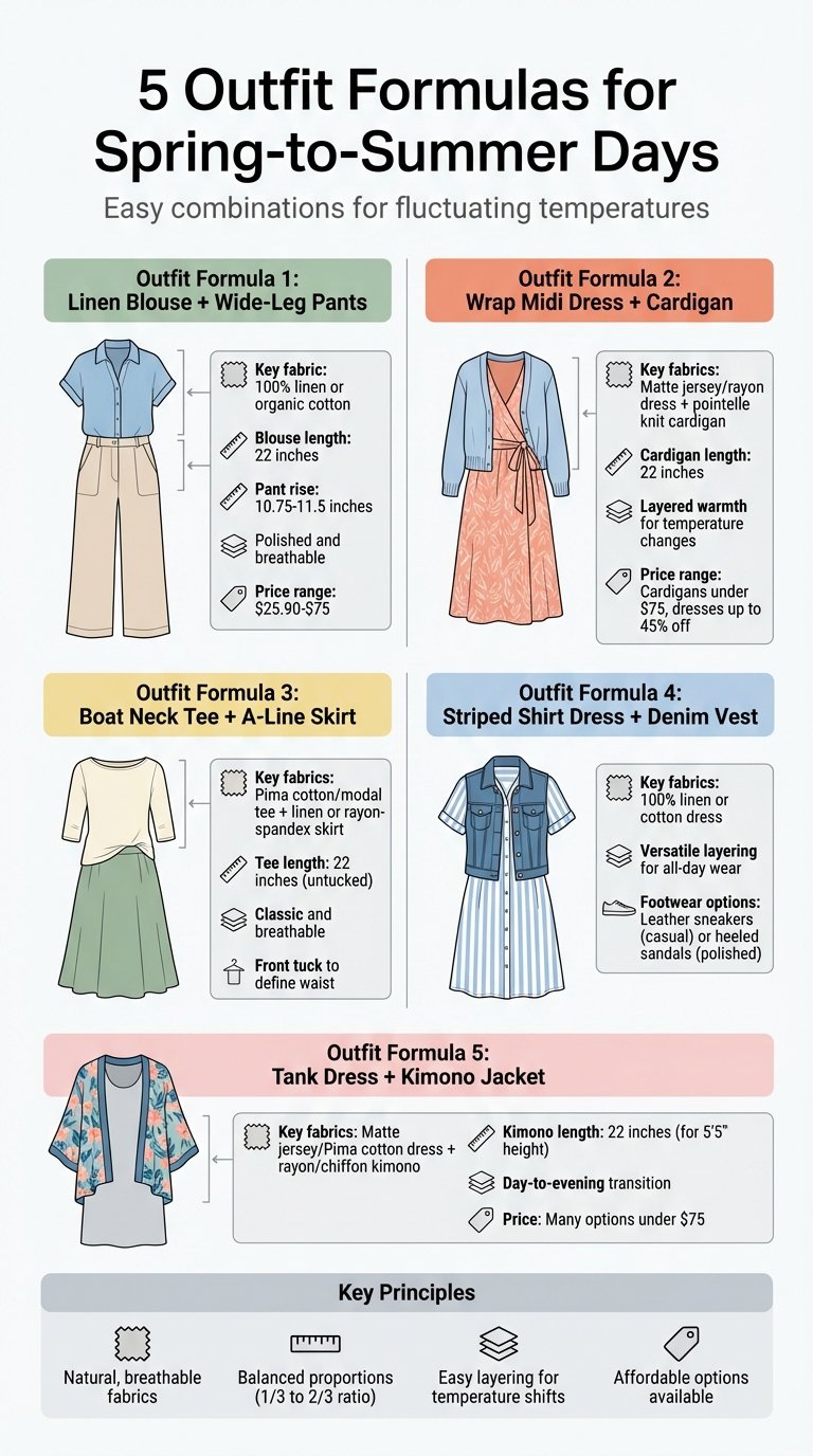 5 Spring-to-Summer Outfit Formulas: Style Guide for Transitional Weather