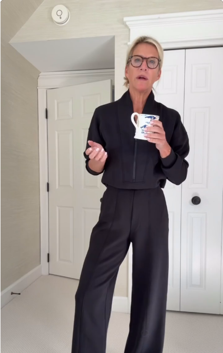 A comfortable black zip jumpsuit.